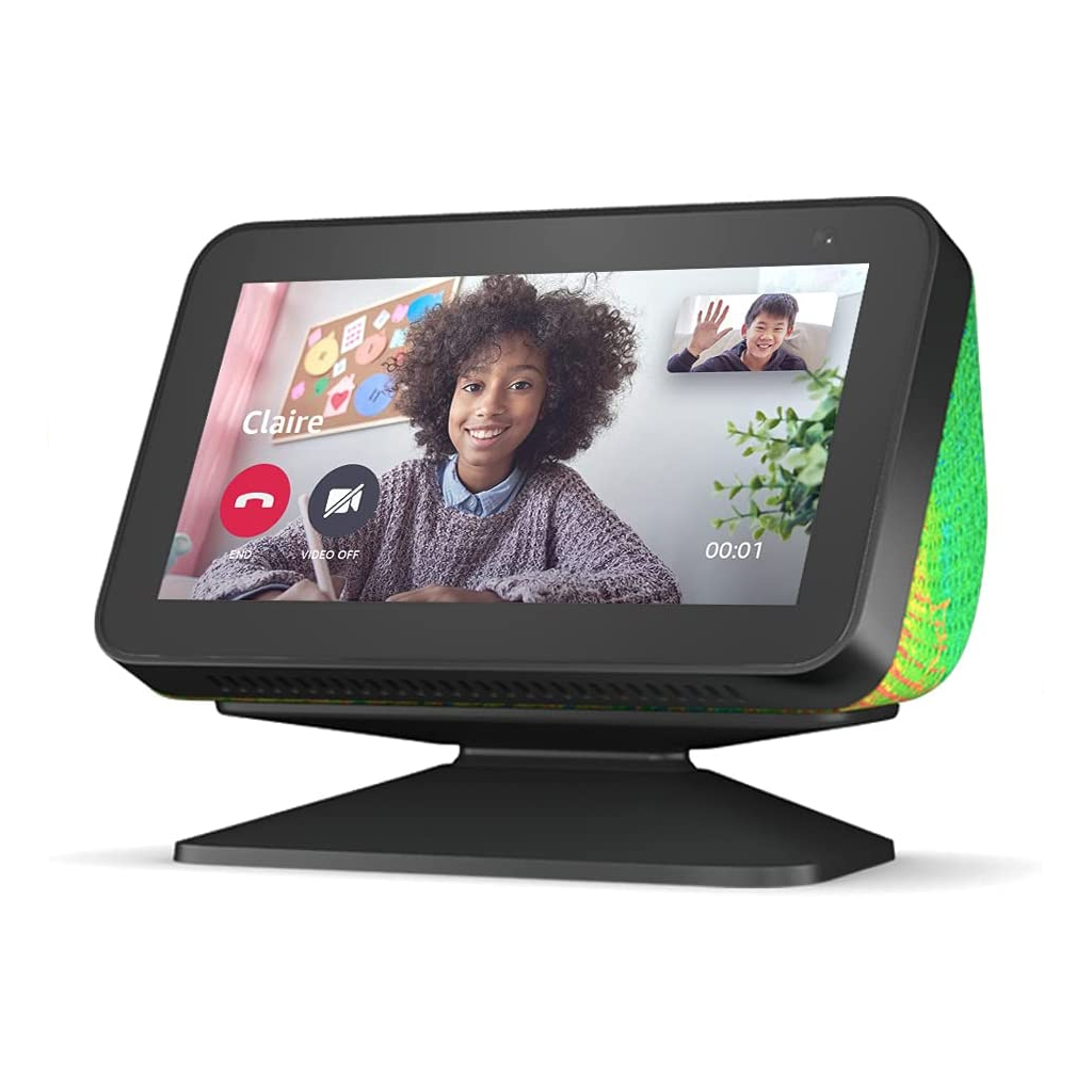 Echo Show 5 (2.ª generación) Kids con soporte ajustable | Camaleón